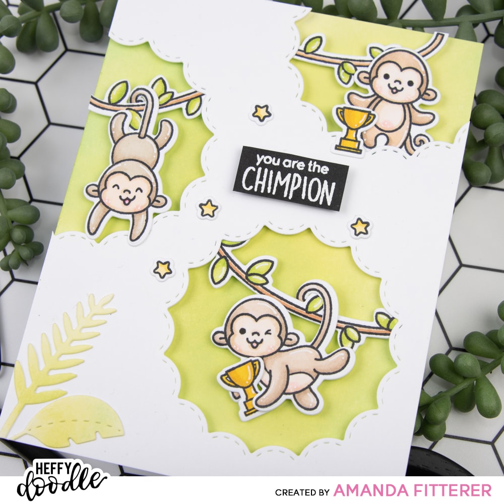 Bild 1 von Heffy Doodle Clear Stamps Set - Chimply The Best - Stempel Äffchen