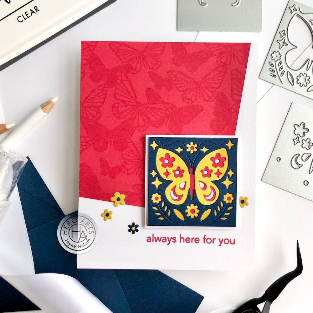 Bild 1 von Hero Arts Cling Stamp - Fluttering Butterflies Bold Prints - Schmetterling