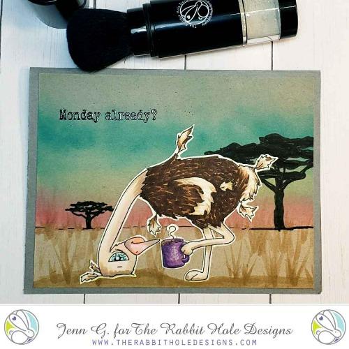 Bild 1 von The Rabbit Hole Designs Clear Stamps  - Caffeinated Ostrich - Strauß