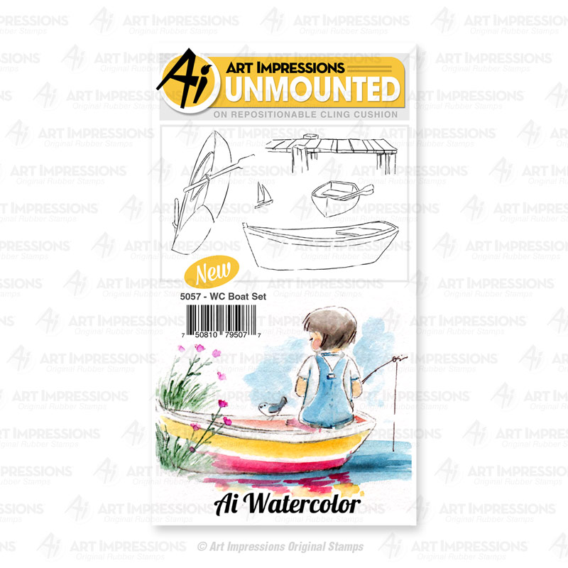 Bild 1 von Art Impressions Stempelgummi  Watercolor Boat Set
