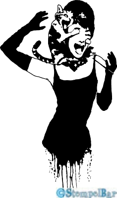 Bild 1 von StempelBar Stempelgummi Audrey Hepburn angegriffen v. Katze