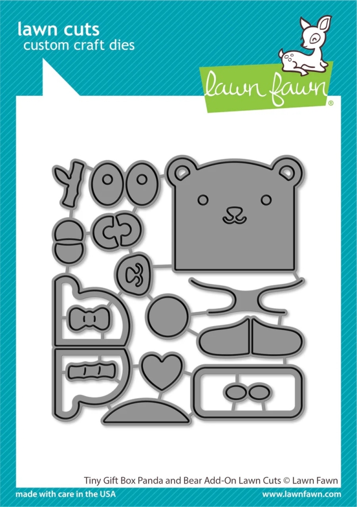 Bild 1 von Lawn Fawn Cuts  - Stanzschablone tiny gift box panda and bear add-on