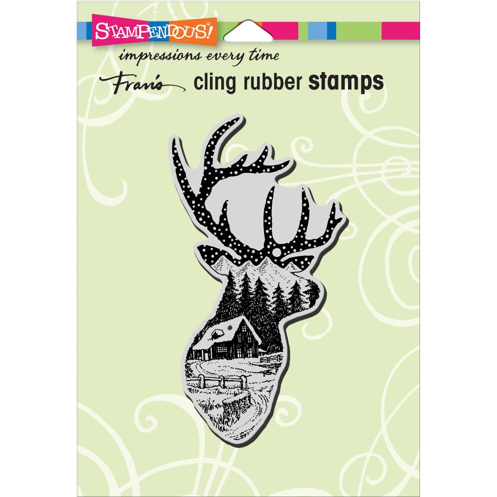 Bild 1 von Cling Rubber Stamps - Buck Scene Rubber Stamp