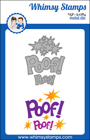 Bild 1 von Whimsy Stamps Die Stanze  -  Poof! Word - Poof! Wort