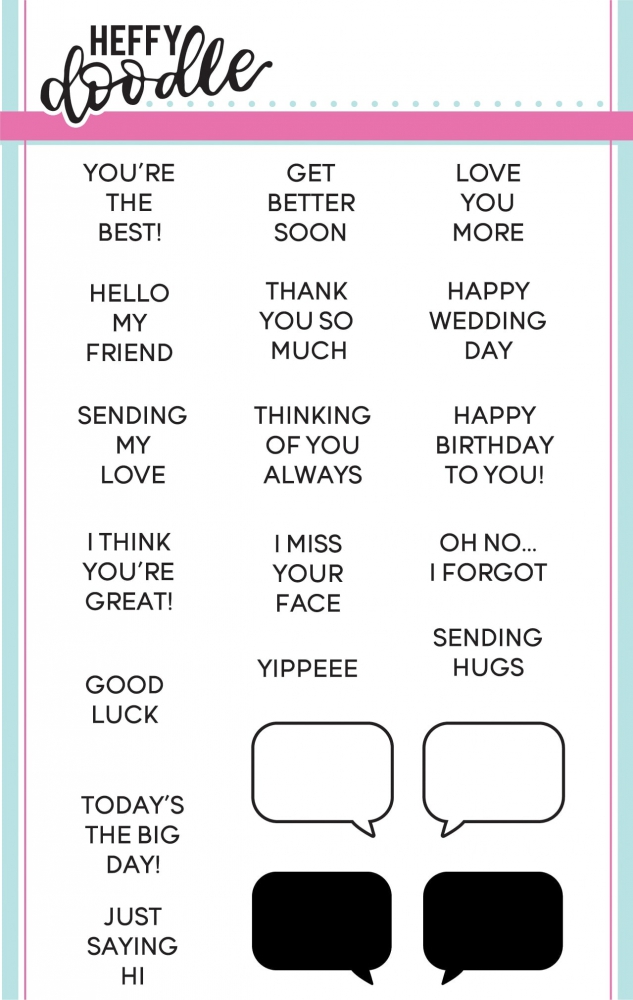 Bild 1 von Heffy Doodle Clear Stamps Set - Whatcha Saying? - Stempel Texte