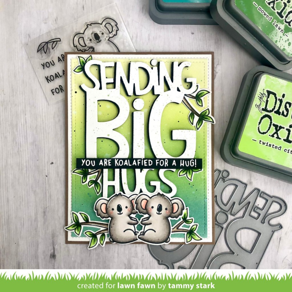 Bild 1 von Lawn Fawn Cuts  - Stanzschablone  Giant Sending Big Hugs