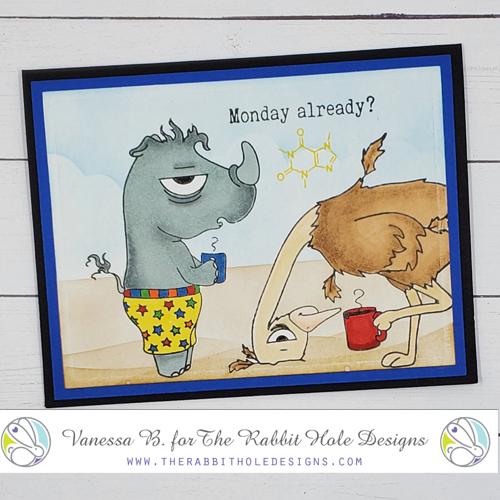 Bild 1 von The Rabbit Hole Designs Clear Stamps  - Caffeinated Ostrich - Strauß