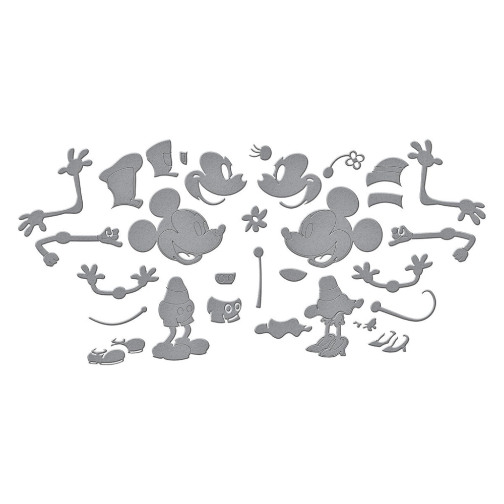 Bild 1 von Spellbinders Steamboat Willie Duo Etched Dies - Stanz-Set Mickey & Minnie Mouse