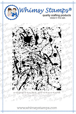 Bild 1 von Whimsy Stamps Rubber Cling Stamp  - Paint Splatters Background Gummistempel  Kleckse