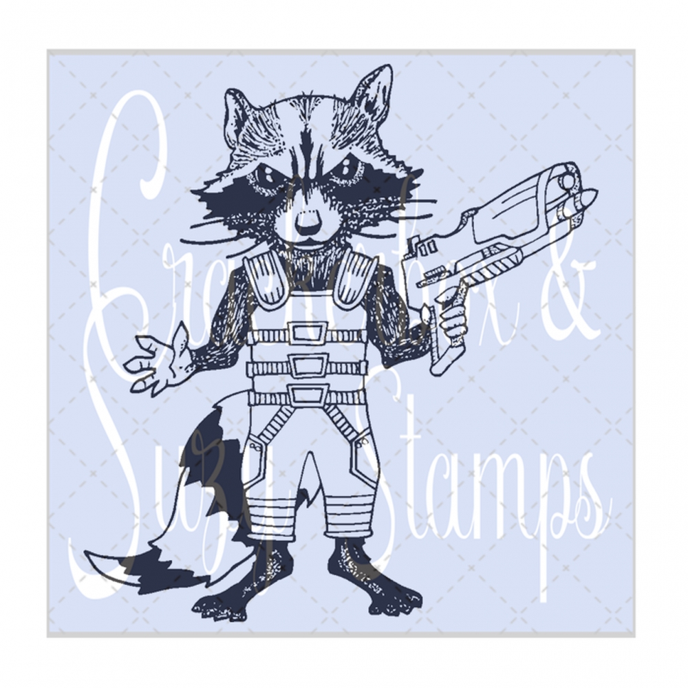 Bild 1 von Crackerbox & Suzy Stamps Cling - Gummistempel Rocket Raccoon