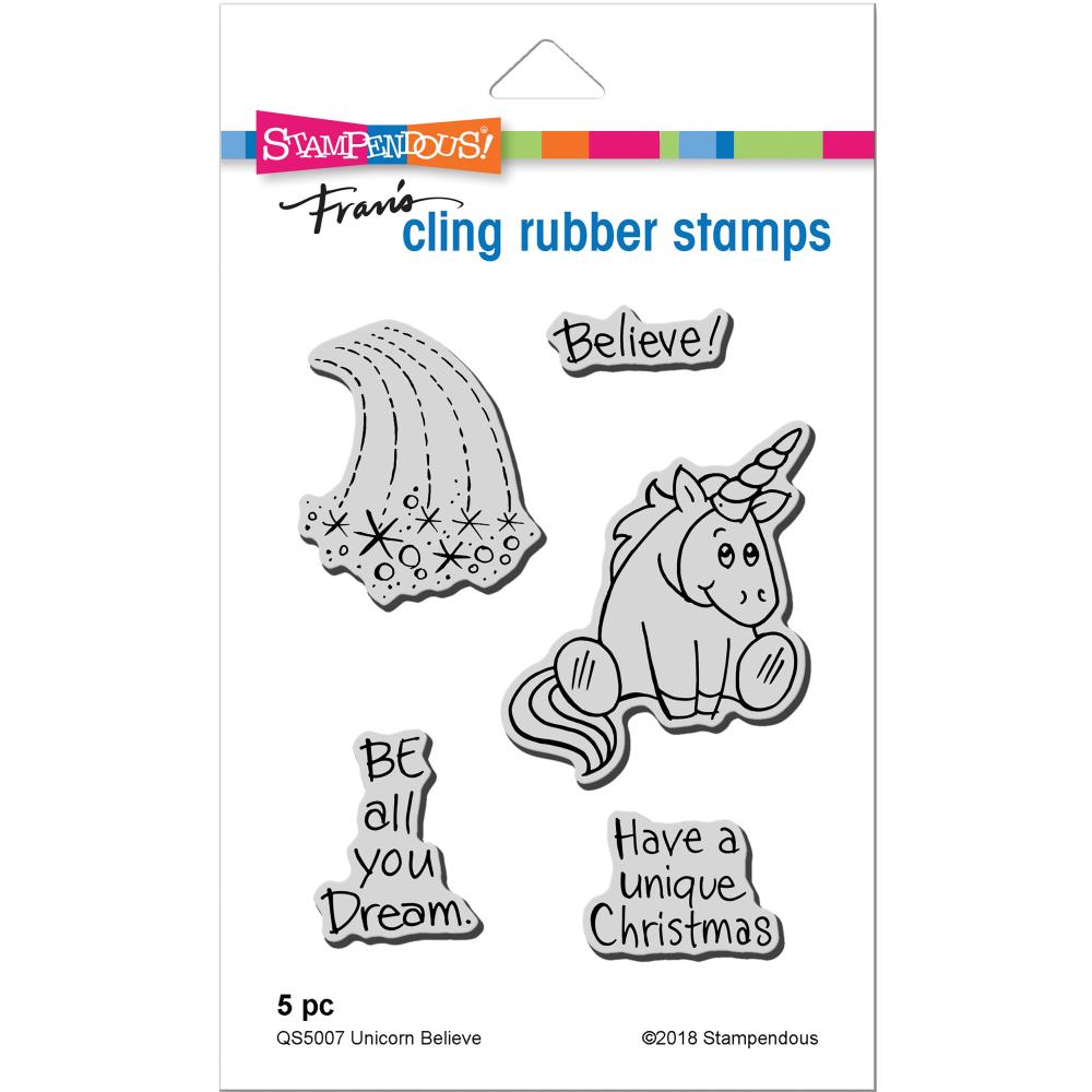Bild 1 von Cling Rubber Stamps - Unicorn Believe Rubber Stamp