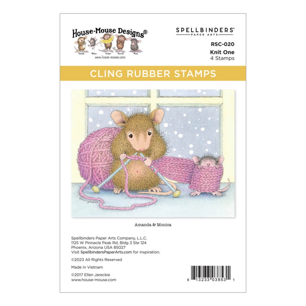 Bild 1 von Spellbinders Knit One Cling Rubber Stamp Set - House Mouse Stempelgummi