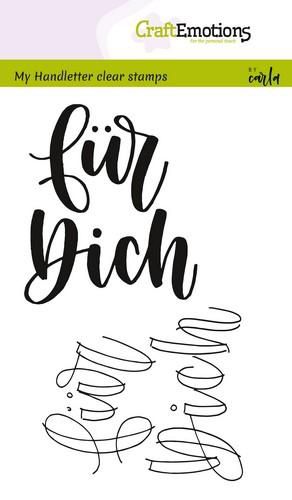 Bild 1 von CraftEmotions Stempel - clearstamps A6 - handletter - für Dich (DE) Carla Kamphuis