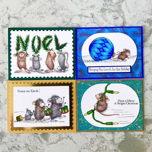 Bild 1 von Spellbinders Merry & Bright Cling Rubber Stamp Set - House Mouse Stempelgummi