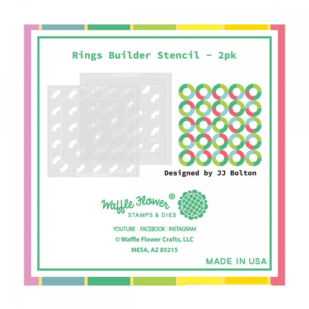 Bild 1 von Waffle Flower Rings Builder Stencil - Kreise