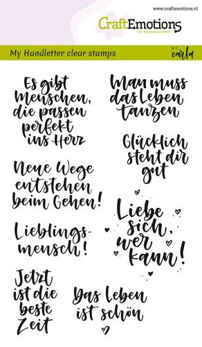 Bild 1 von CraftEmotions Stempel - clearstamps A6 - handletter - Quotes (DE) Carla Kamphuis