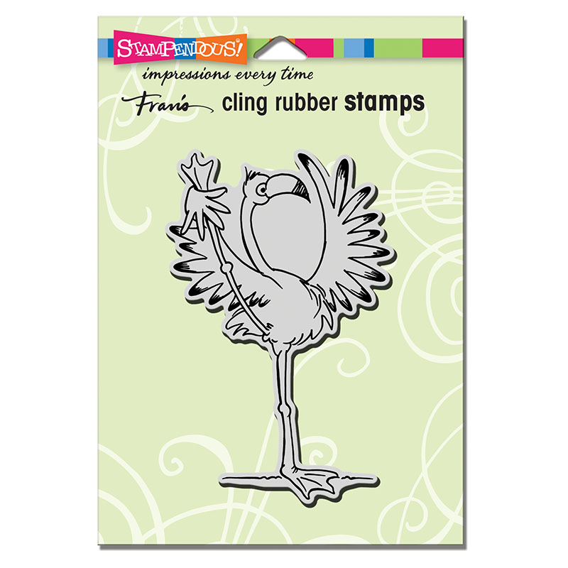 Bild 1 von Stampendous Cling Stamps Yoga Flamingo - Stempelgummi Yoga Flamingo