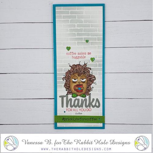 Bild 1 von The Rabbit Hole Designs Clear Stamps  - Caffeinated Porcupine - Stachelschwein