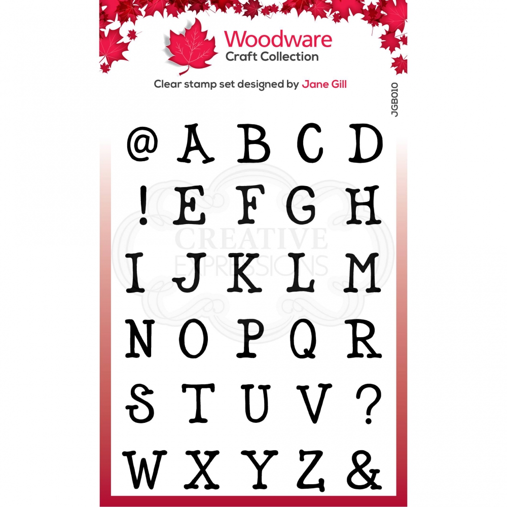 Bild 1 von Woodware Clear Singles Quirky Typewriter Alphabet Caps A5 Stamp - Alphabet