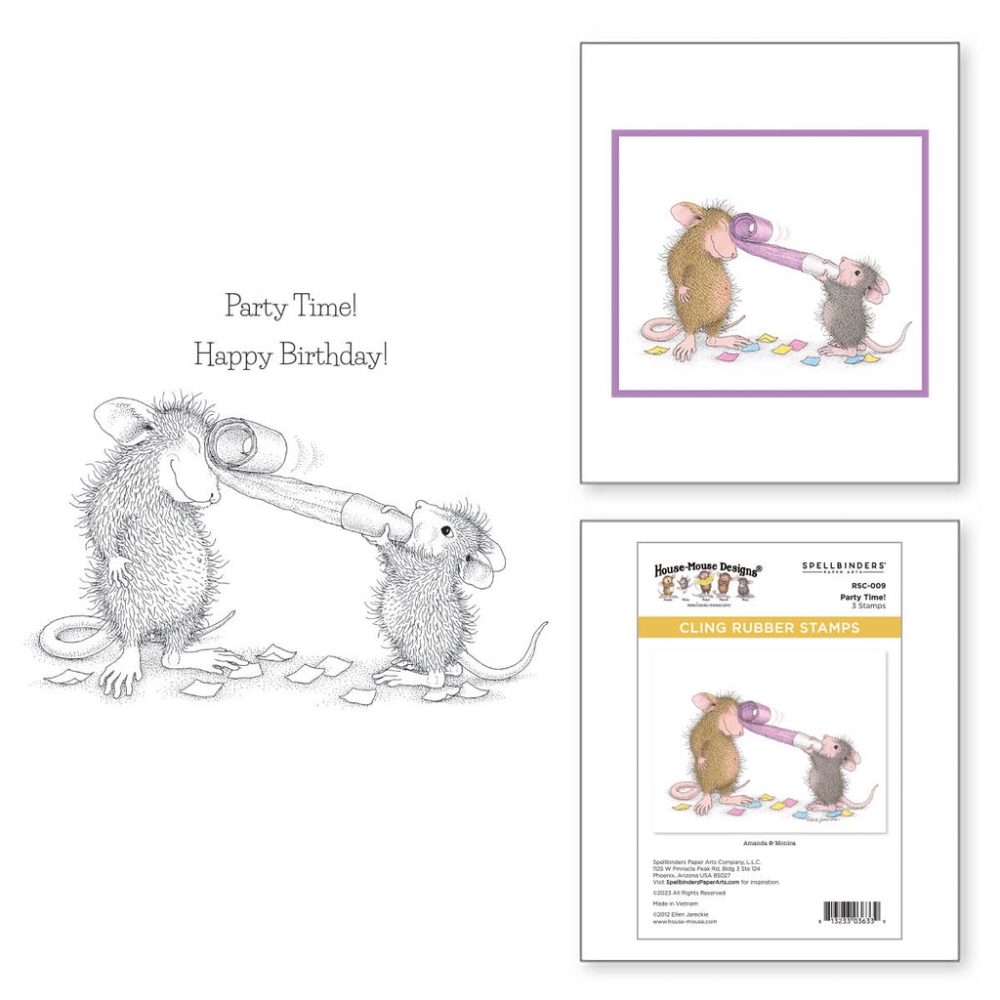 Bild 1 von Spellbinders Party Time! Cling Rubber Stamp Set - House Mouse Stempelgummi