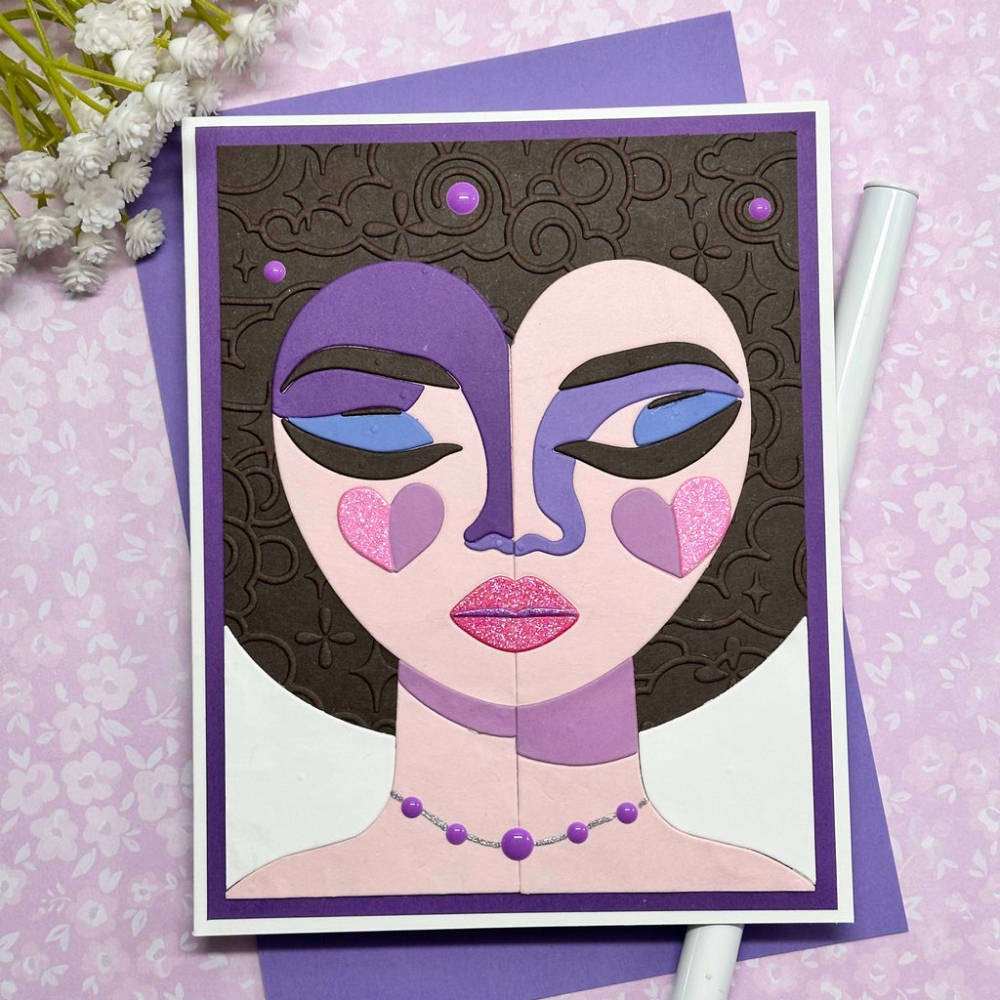 Bild 1 von Spellbinders Sensory Facets Etched Dies by Jaycee Gaspar - Stanz-Set Gesicht