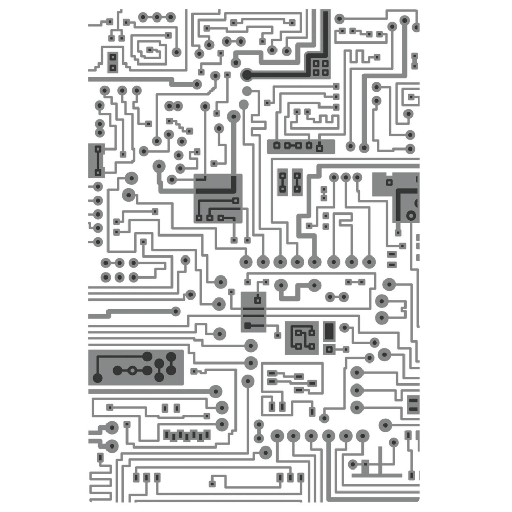 Bild 1 von Sizzix Multi-Level Embossing Folder by Tim Holtz - Prägefolder - Circuit, Leiterplatte