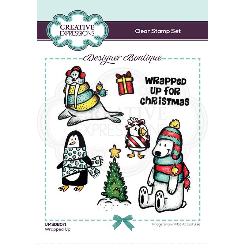 Bild 1 von Creative Expressions Clear Stamps Wrapped Up- Winter Tiere