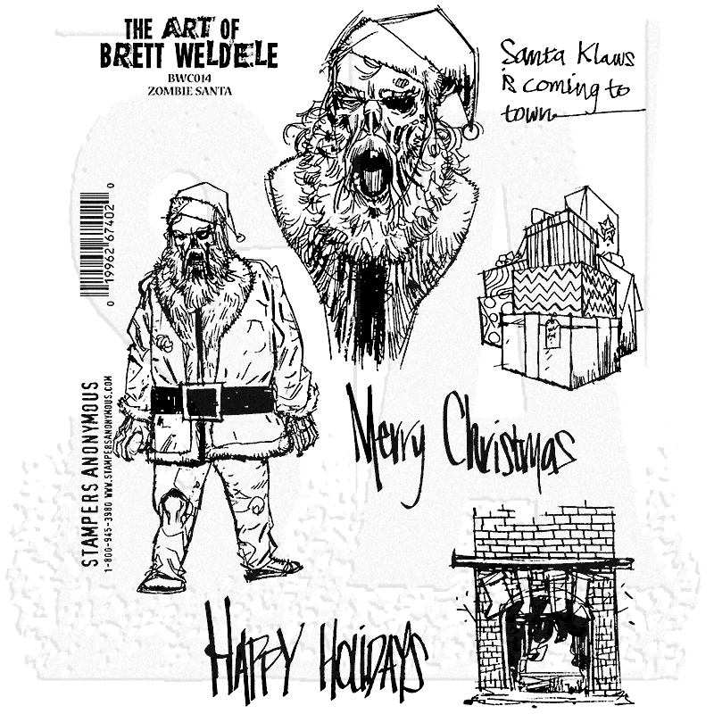 Bild 1 von The Art of Brett Weldele Cling Mount Stamps Gummistempel - Zombie Santa
