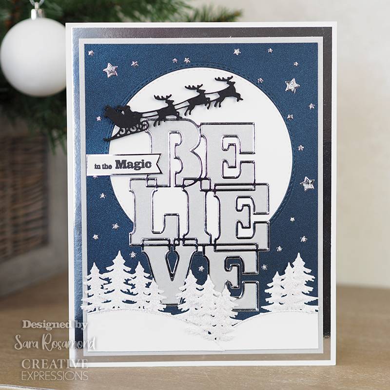 Bild 1 von Creative Expressions Big Bold Words Believe Craft Die & Stamp Set - Stanze & Stempel