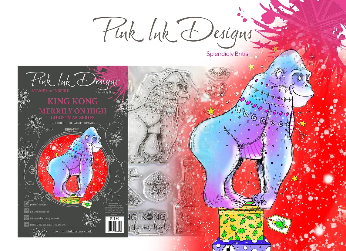 Bild 1 von Pink Ink Designs - Stempel King Kong Merrily On High - Gorilla 