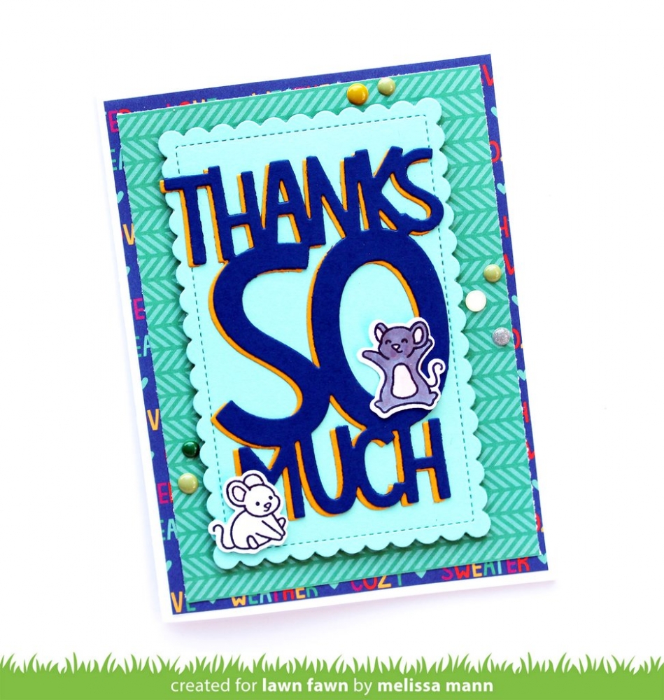 Bild 1 von Lawn Fawn Cuts  - Stanzschablone Giant Thanks So Much - Danke