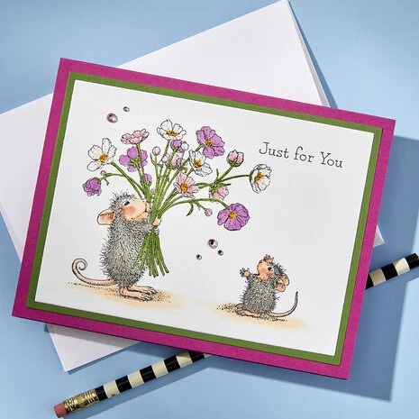 Bild 1 von Spellbinders  Rare Bloom Cling Rubber Stamp Set - House Mouse Stempelgummi
