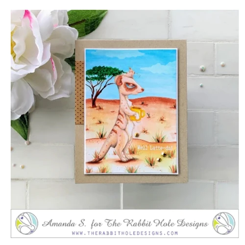 Bild 1 von The Rabbit Hole Designs Clear Stamps  - Caffeinated - Meerkat - Erdmännchen