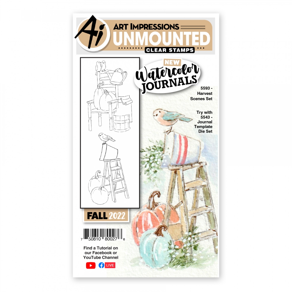 Bild 1 von Art Impressions Stamp Set - Watercolor Harvest Scenes