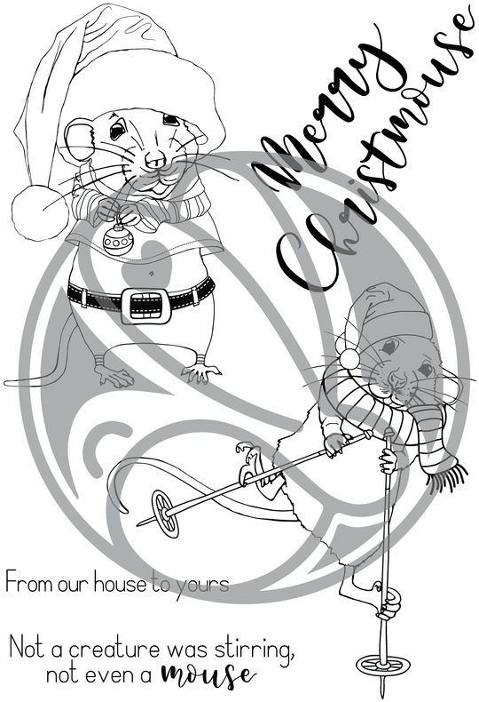 Bild 1 von The Rabbit Hole Designs Clear Stamps -Merry Mousemas - Weihnachten Maus