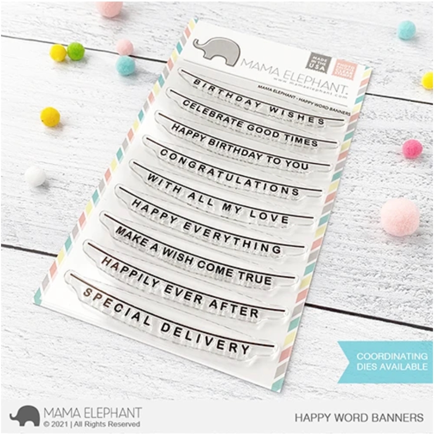 Bild 1 von Mama Elephant - Clear Stamps HAPPY WORD BANNERS