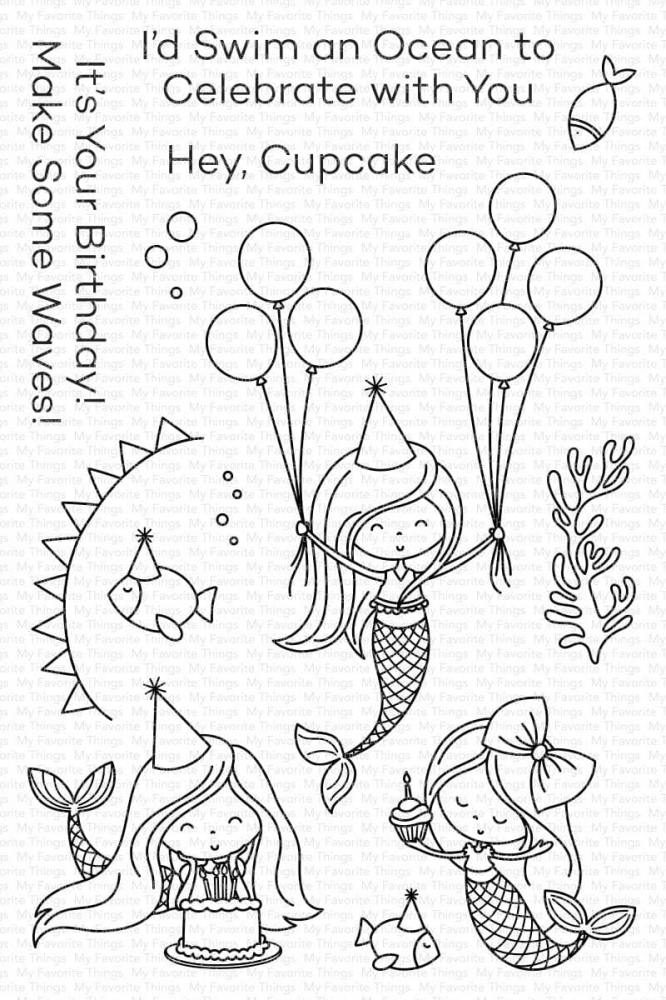 Bild 1 von My Favorite Things - Clear Stamps Bubbly Birthday - Geburtstag Meerjungfrau