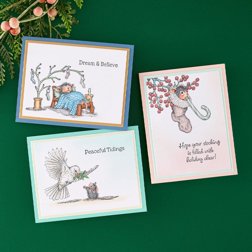 Bild 1 von Spellbinders Sending Peace Cling Rubber Stamp Set - House Mouse Stempelgummi