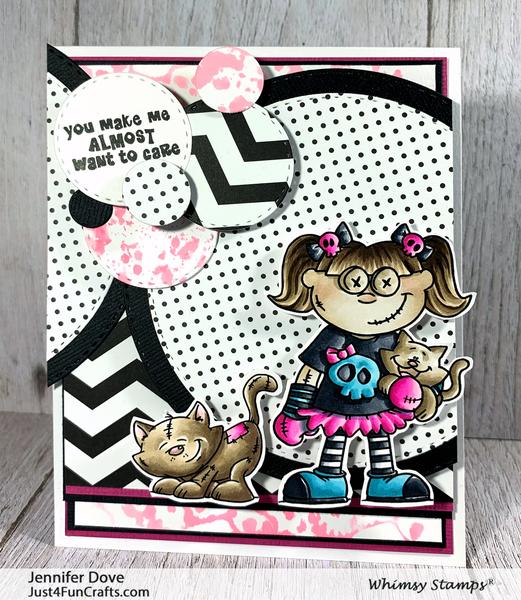 Bild 1 von Whimsy Stamps Clear Stamps  - Goth Doll Girl - Goth Mädchen