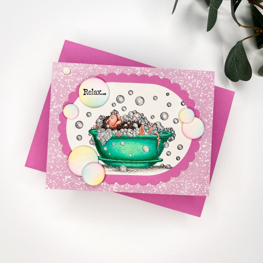 Bild 1 von Spellbinders Spa Day Cling Rubber Stamp Set - House Mouse Stempelgummi