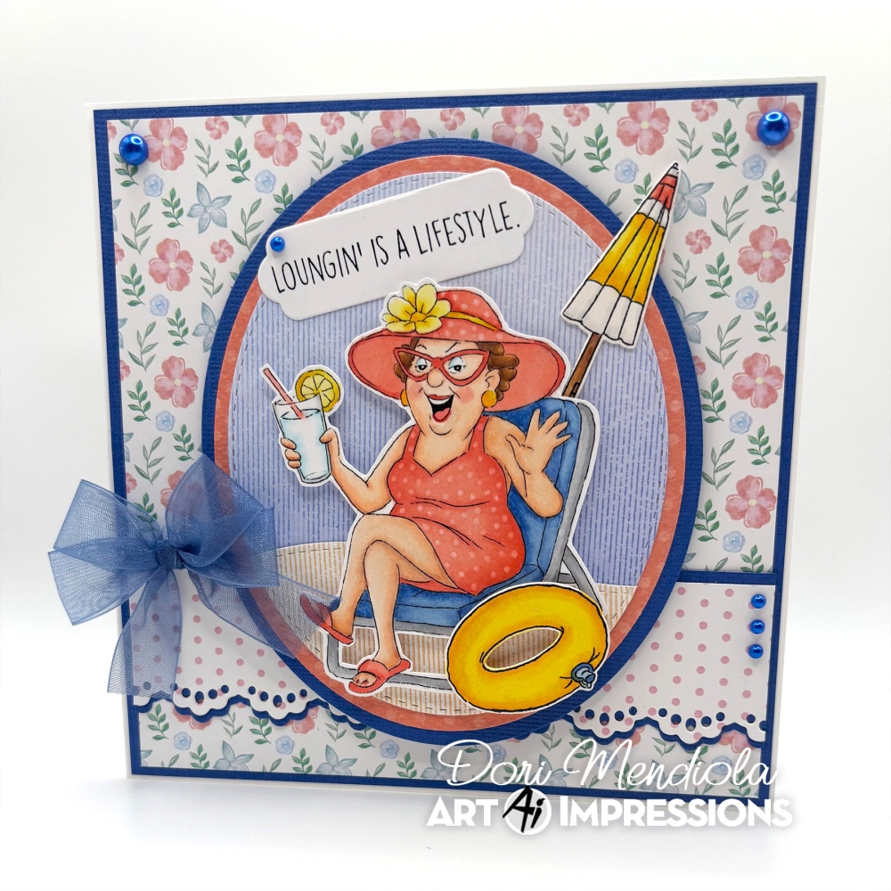 Bild 1 von Art Impressions Clear Stamps with dies Loungin’ Linda - Ai People Stempelset inkl. Stanzen