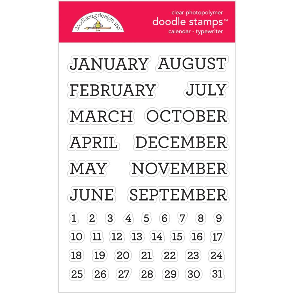 Bild 1 von doodlebug design  Clear Stamps Calendar - Typewriter - Stempel Kalender Schreibmaschine