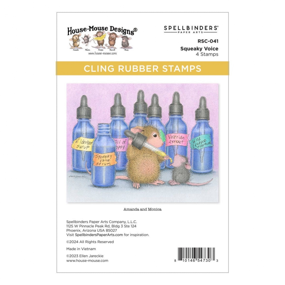 Bild 1 von Spellbinders Squeaky Voice  Cling Rubber Stamp Set - House Mouse Stempelgummi