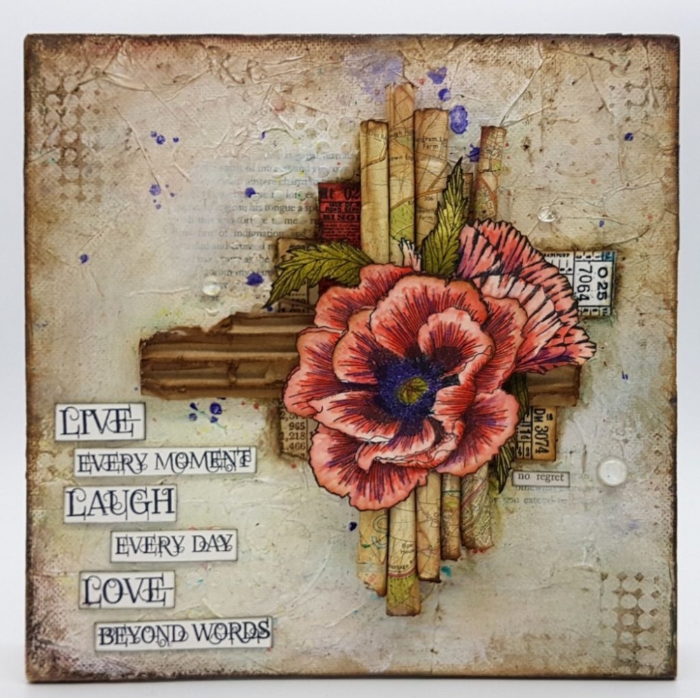 Bild 1 von IndigoBlu Gummistempel - Giant Poppy A5 Red Rubber Stamp by Kay Halliwell-Sutton