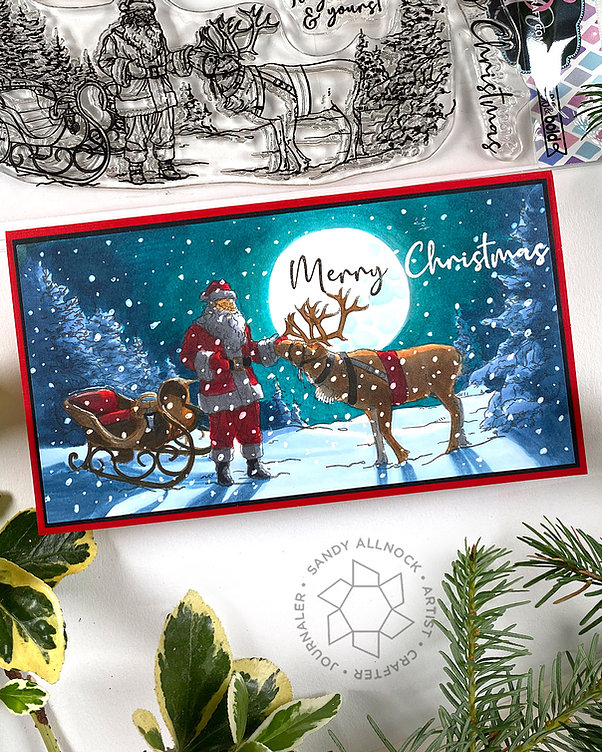 Bild 1 von Colorado Craft Company Clear Stamps - Big & Bold ~Santa's Sleigh Slimline