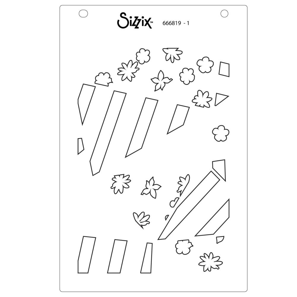 Bild 1 von Sizzix - A6 Stencil By Stacey Park - Fragmented Floral #2