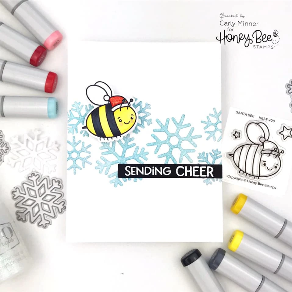 Honey Bee Stamps Clearstamp Santa Bee Weihnachten Biene Stempelbar Onlineshop