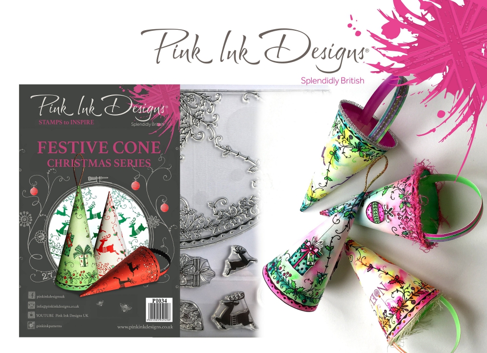 Bild 1 von Pink Ink Designs - Stempel Festive Cone (Weihnachtsdekoration)