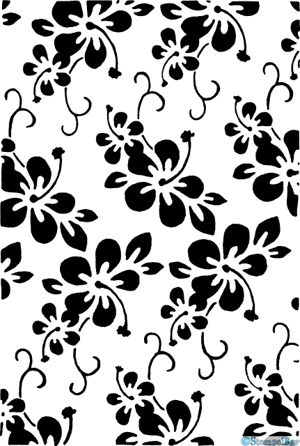 Bild 1 von StempelBar Stempelgummi Hintergrund Hibiskusblüten