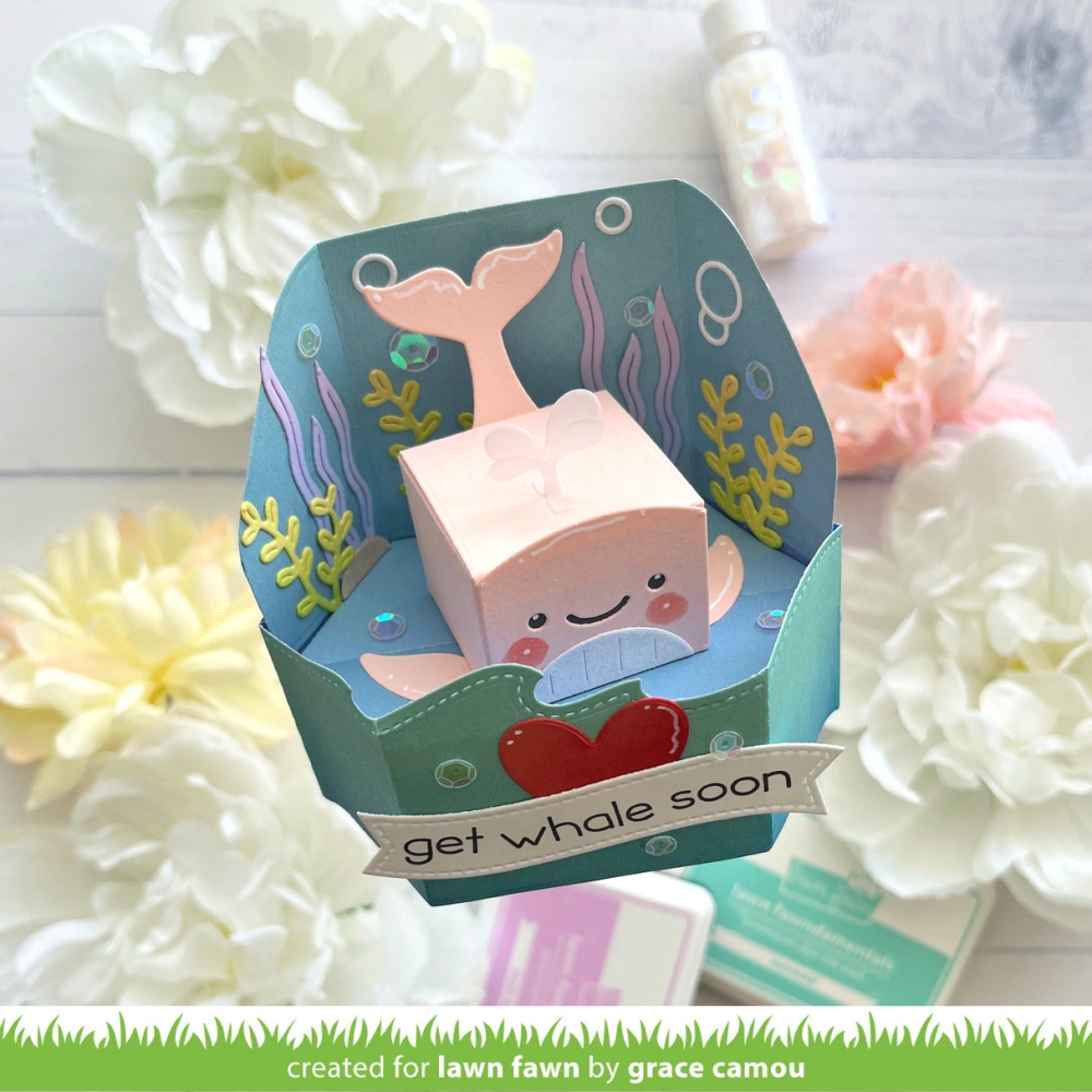 Bild 1 von Lawn Fawn Cuts  - Stanzschablone tiny gift box whale and dolphin add-on